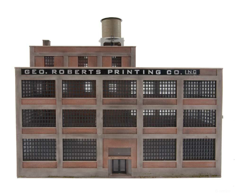 Walthers Cornerstone 3046 George Roberts Printing Company -- Kit - 12-3/4 X 7-1/2 9’ 31.6 19.3