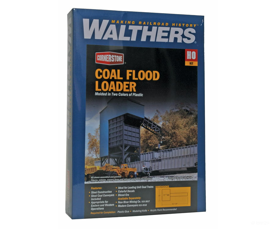 Walthers Cornerstone 3051 Coal Flood Loader -- Kit - 4 X 6 11’ 10.2 15.2 27.9Cm Structures