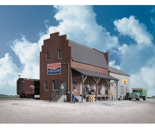 Walthers Cornerstone 3090 Columbia Feed Mill -- Kit - 7-1/4 X 5-5/8 5-1/2’ 18.4 14.3 14Cm Structures