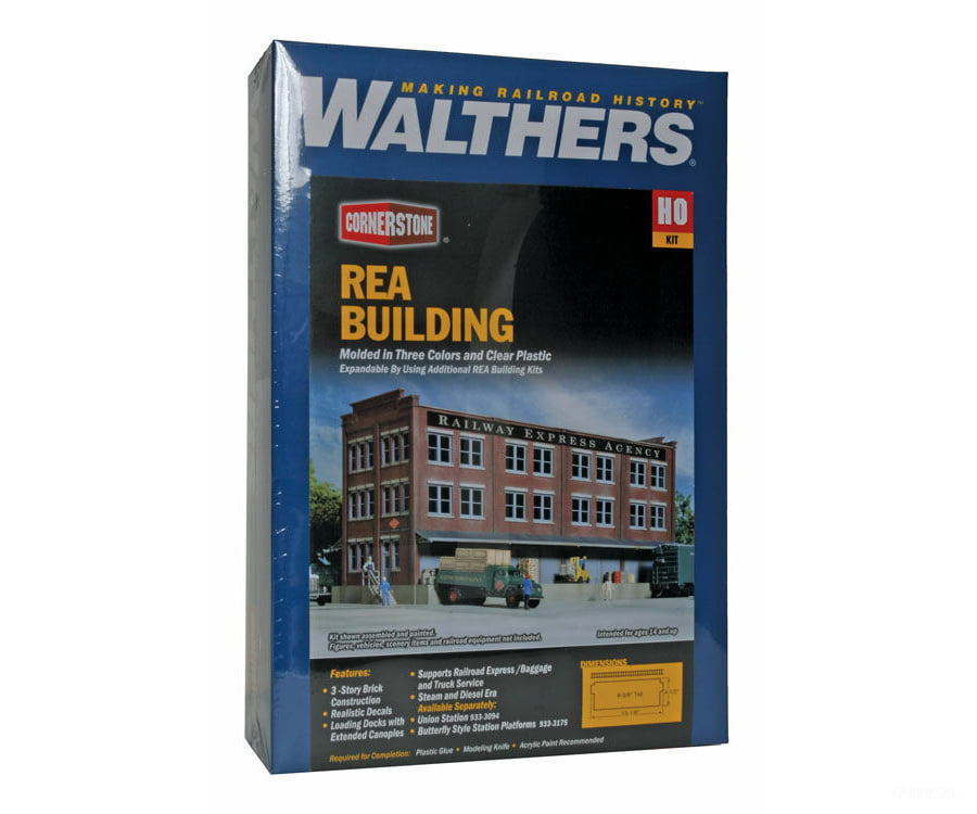 Walthers Cornerstone 3095 Railway Express Agency (Rea) Transfer Building -- Kit - 13-1/8 X 6-1/8