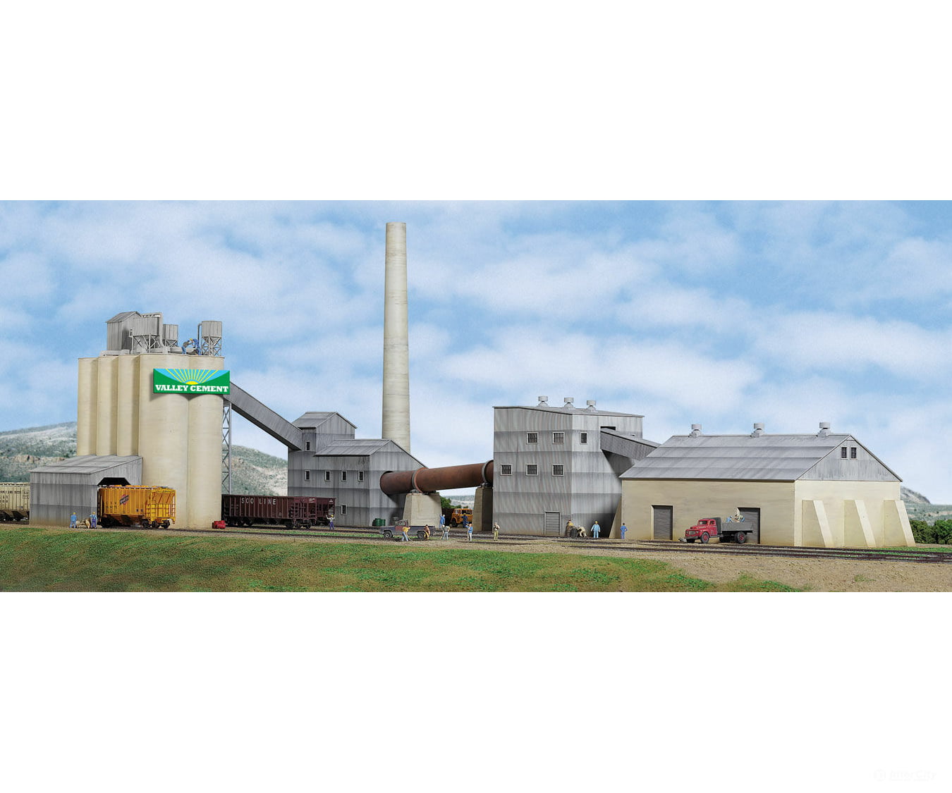 Walthers Cornerstone 3098 Valley Cement Plant -- Kit - Overall Complex Measures: 40-1/2 X 23-1/4