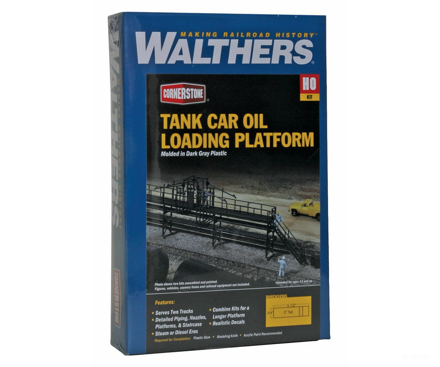 Walthers Cornerstone 3104 Oil Loading Platform -- Kit - 7 X 13/16’ 17.8 2.1Cm Structures