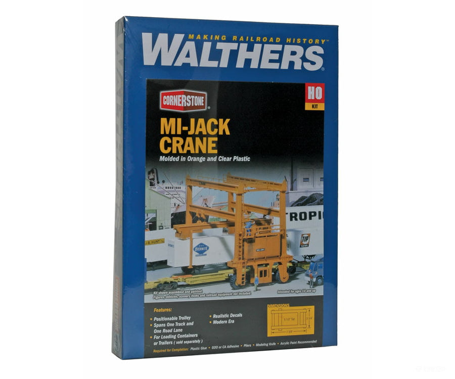 Walthers Cornerstone 3122 Mi-Jack Translift(R) Intermodal Crane -- Kit - 7-3/8 X 3-3/4’ 18.7