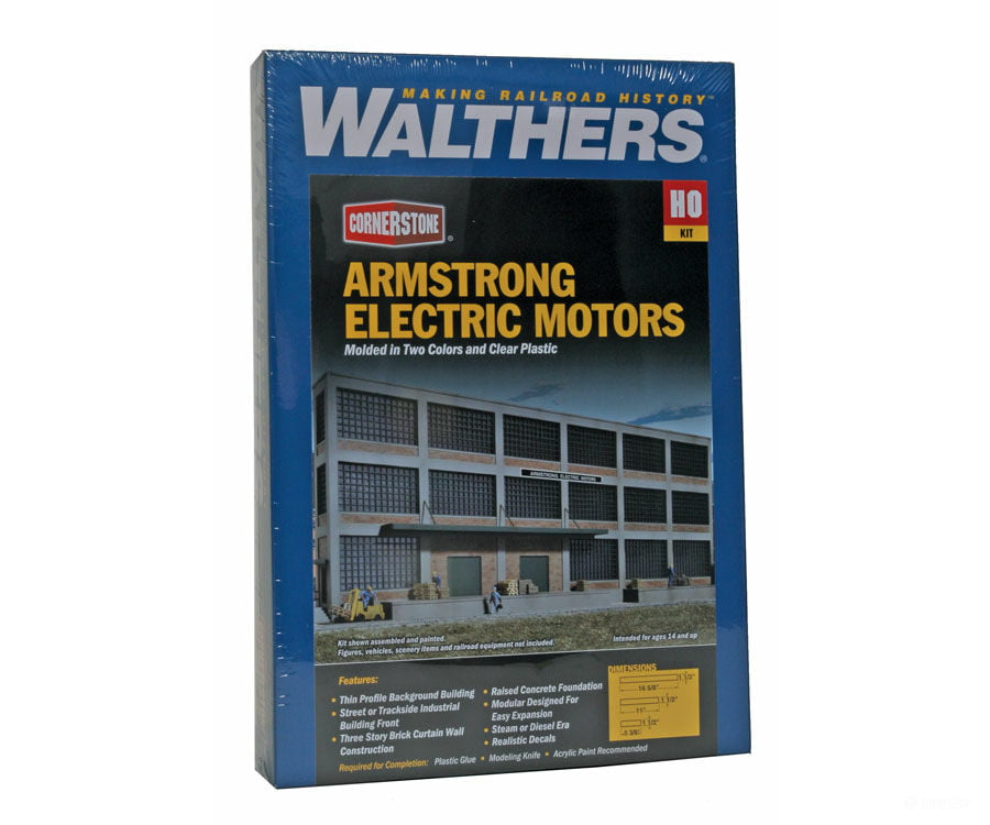Walthers Cornerstone 3172 Armstrong Electric Motors Background Building -- Kit Structures