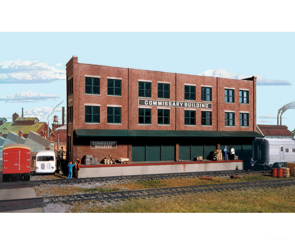 Walthers Cornerstone 3173 Commissary/Freight Transfer Background Building -- Kit - 12-5/8 X 3-1/4