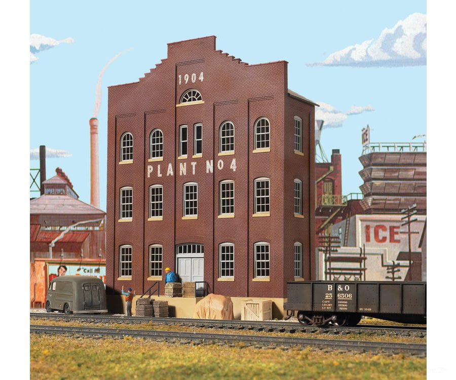 Walthers Cornerstone 3183 Plant No. 4 Background Building -- Kit - 6 X 2-1/4 7-1/2’ 15 5.6 18.7Cm