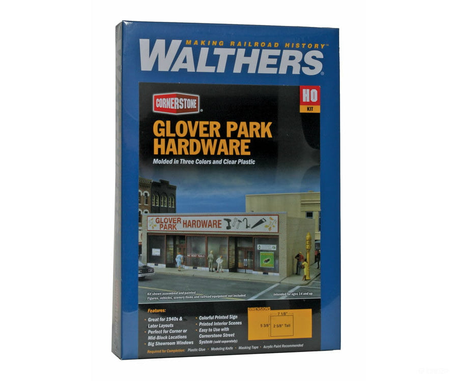 Walthers Cornerstone 3465 Glover Park Hardware -- Kit - 7-1/8 X 5-1/2 2-7/8’ 18 13.9 7.3Cm