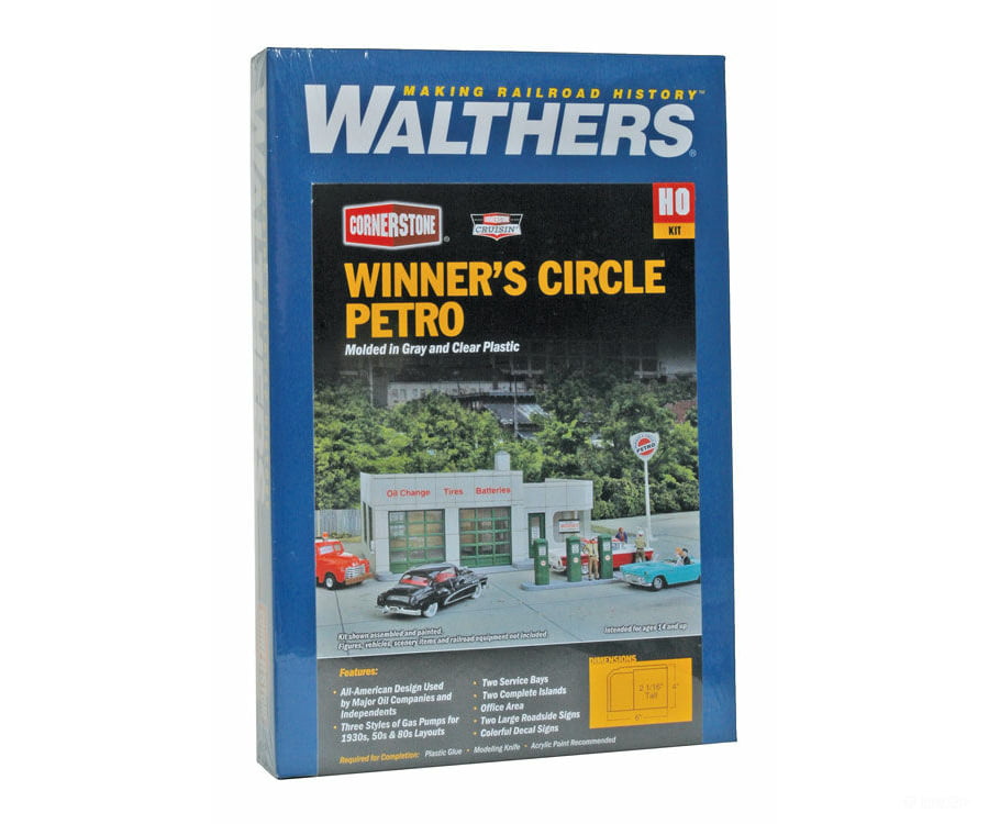 Walthers Cornerstone 3479 Winner’s Circle Petro -- Kit - 4 X 6 2-1/16’ 10 15 5.8Cm Structures
