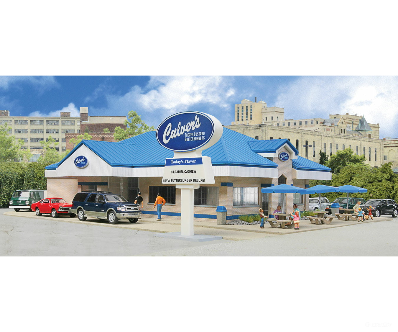 Walthers Cornerstone 3486 Culver’s(R) -- Kit - 13-1/4 X 8-1/4 3-1/4’ 33.1 20.6 8.1Cm Structures