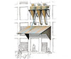 Walthers Cornerstone 3510 Wall-Mount Industrial Dust Collectors -- Kit Pkg(3) Scenery Details