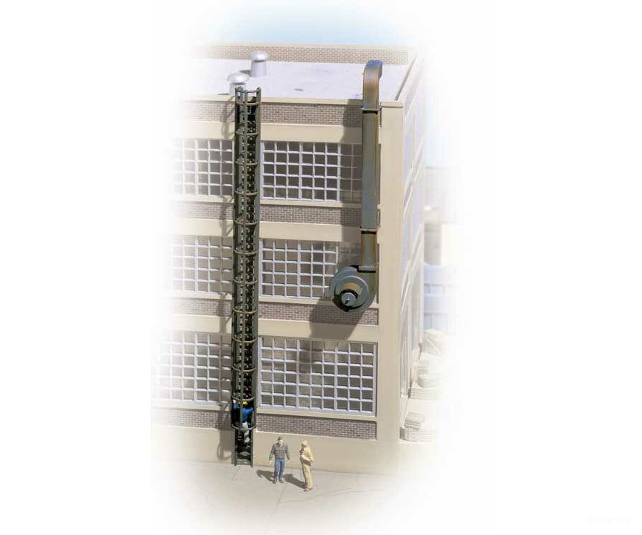 Walthers Cornerstone 3515 Caged Ladders & Vents -- Kit - 5 Each Scenery Details