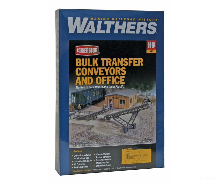 Walthers Cornerstone 3519 Bulk Transfer Conveyor Pkg(2) -- Kit - Conveyor: 9-11/16 X 5-3/8’ 24.6