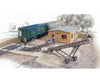 Walthers Cornerstone 3519 Bulk Transfer Conveyor Pkg(2) -- Kit - Conveyor: 9-11/16 X 5-3/8’ 24.6