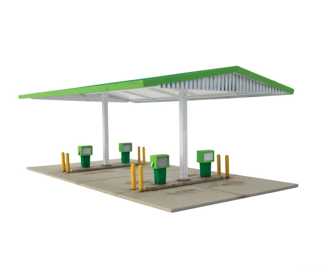 Walthers Cornerstone 3542 Modernized Gas Station -- Kit - Main Building: 10-1/2 X 9 3-3/16’ 26.6