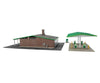 Walthers Cornerstone 3542 Modernized Gas Station -- Kit - Main Building: 10-1/2 X 9 3-3/16’ 26.6