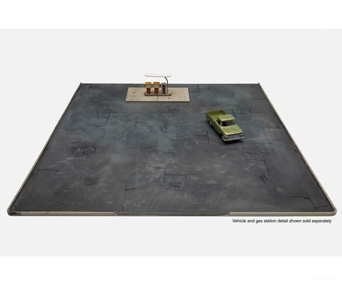Walthers Cornerstone 3544 Gas Station Asphalt Parking Lot -- Kit - Set Of 2 Sections; Each: 10-7/16