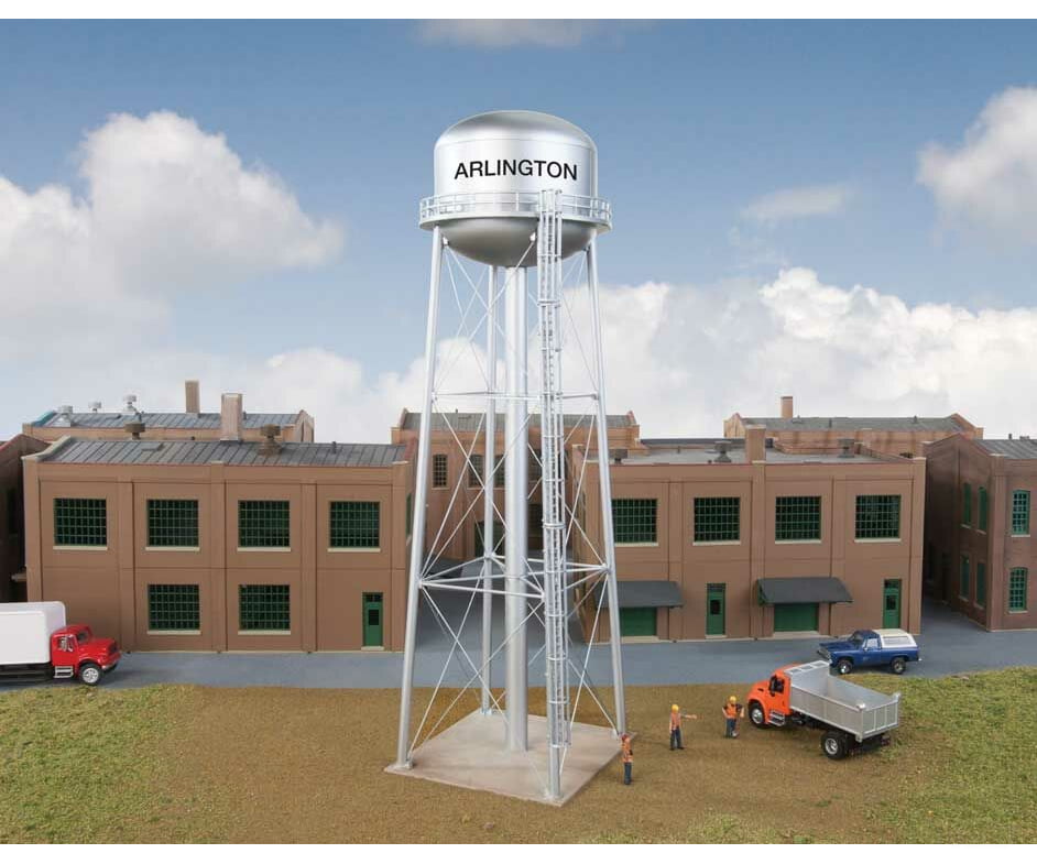 Walthers Cornerstone 3550 Municipal Water Tower -- Kit - 3-5/16 X 11-1/8’ 8.4 28.2Cm Structures