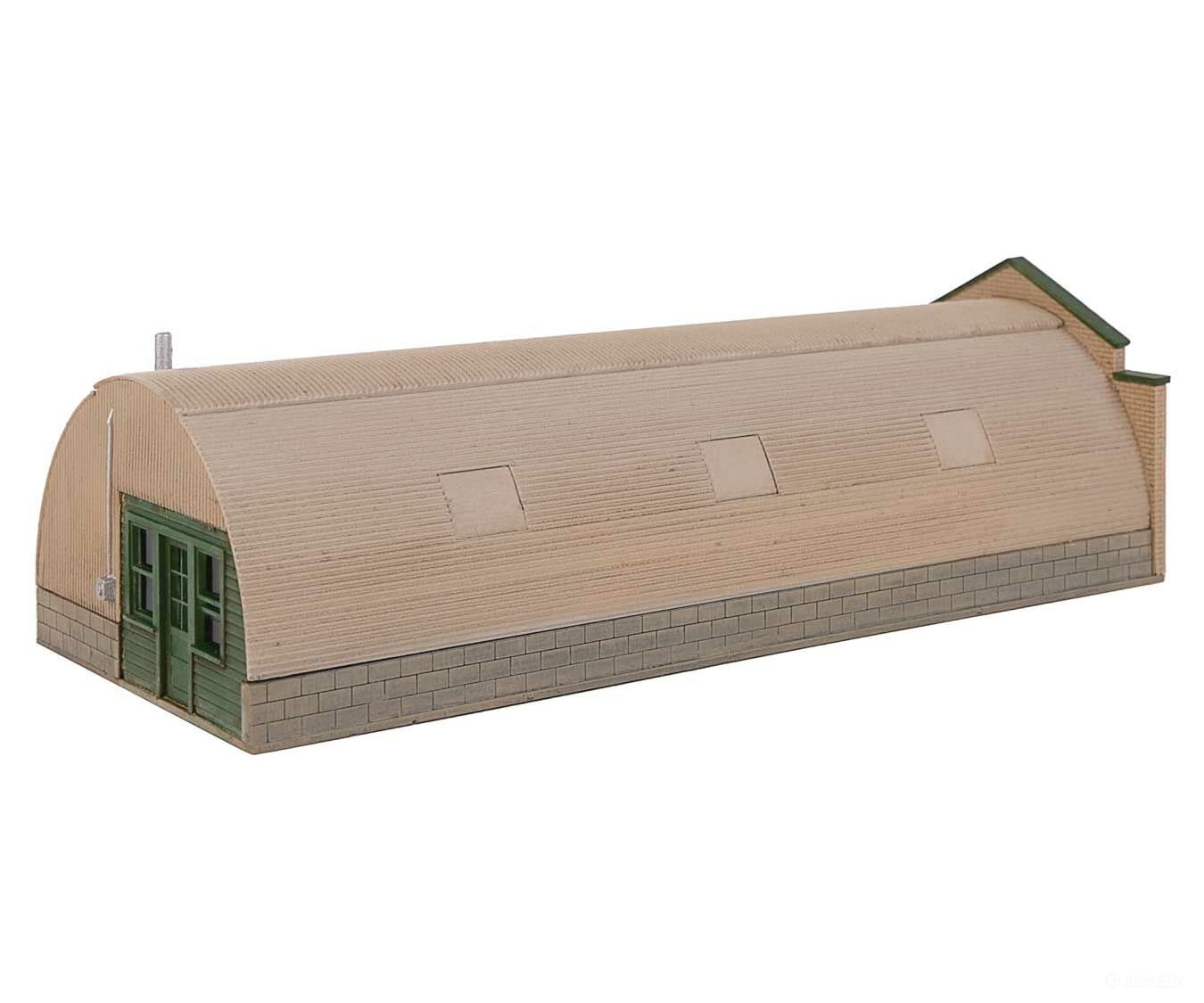 Walthers Cornerstone 3561 Converted Quonset Hut -- Kit - 6-9/16 X 2-3/4 2-1/8 16.6 6.9 5.3Cm