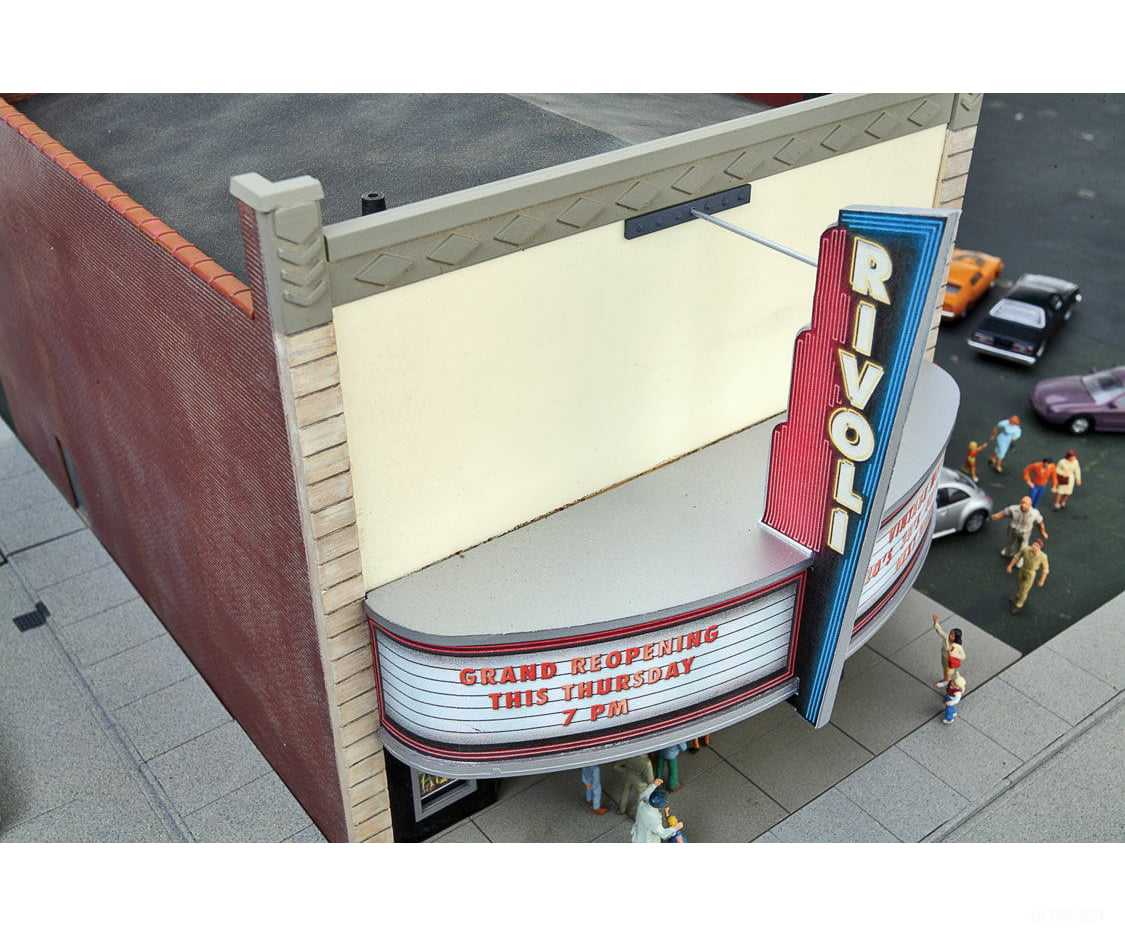 Walthers Cornerstone 3771 Rivoli Theatre -- Kit - 6-1/8 X 9-3/4 7-1/2’ 15.3 24.3 18.7Cm Structures