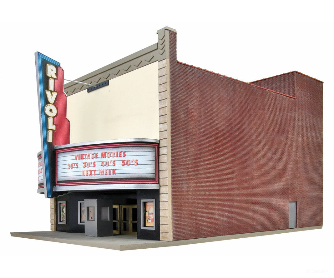 Walthers Cornerstone 3771 Rivoli Theatre -- Kit - 6-1/8 X 9-3/4 7-1/2’ 15.3 24.3 18.7Cm Structures