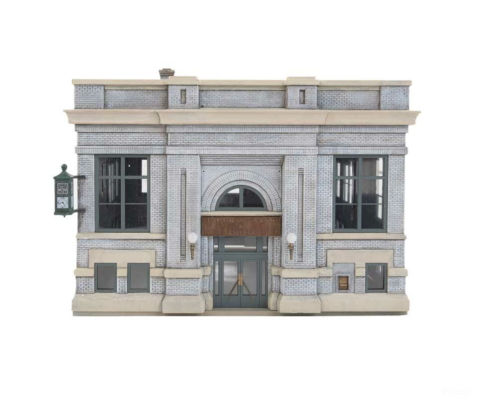 Walthers Cornerstone 3772 Liberty Bank & Trust -- Kit - 6-9/16 X 7-11/16 5’ 24.3 19.5 12.7Cm