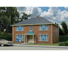 Walthers Cornerstone 3781 Four-Unit Brick Apartment Building -- Kit - 5-3/4 X 5-13/16 3-5/8’ 14.6