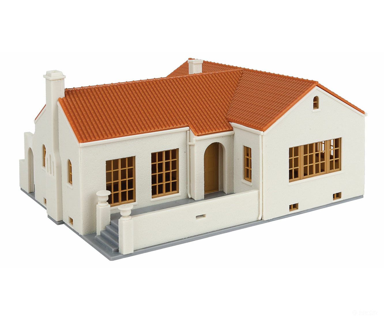 Walthers Cornerstone 3785 Mission-Style Bungalow House -- Kit - 4-15/16 X 5-9/16 2-13/16’ 12.5