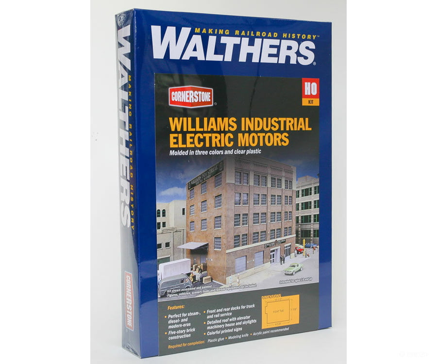 Walthers Cornerstone 3788 Williams Industrial Electric Motors -- Kit 10-1/2 X 7-7/8 9-3/4’ 26.6