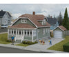 Walthers Cornerstone 3791 Updated American Bungalow With Single-Car Garage -- Kit - House Measures:
