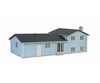 Walthers Cornerstone 3794 Split-Level House -- Kit - 7-1/4 X 3-3/4 2-9/16’ 18.4 9.5 6.5Cm Structures
