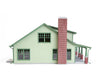 Walthers Cornerstone 3797 Craftsman Bungalow -- Kit - 7 X 4-7/16 3-7/8’ 17.7 4.4 9.8Cm Structures