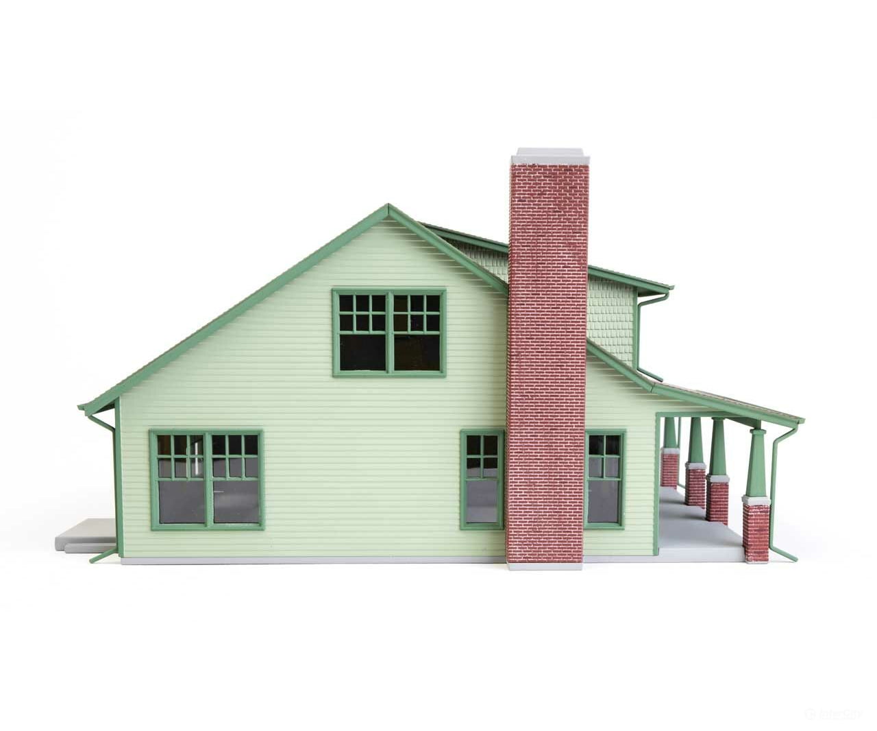 Walthers Cornerstone 3797 Craftsman Bungalow -- Kit - 7 X 4-7/16 3-7/8’ 17.7 4.4 9.8Cm Structures