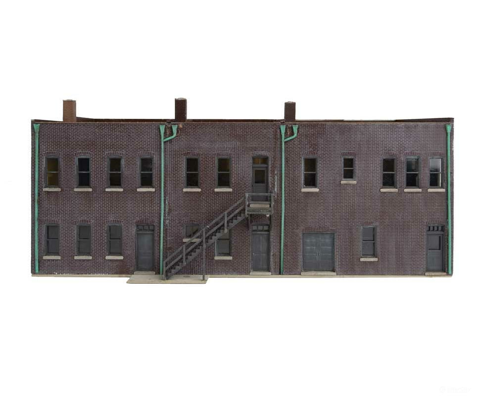 Walthers Cornerstone 4040 Merchant’s Row Iv -- Kit - 10-5/8 X 6-11/32 4-3/4’ 27 16.1 12Cm Structures