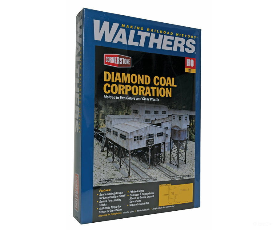 Walthers Cornerstone 4046 Diamond Coal Corporation -- Kit - 19-3/8 X 13-3/16 7-1/2’ 49.2 33.4