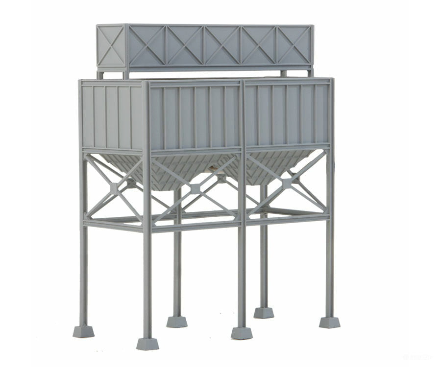Walthers Cornerstone 4090 Aggregate Bins -- Kit - 4-7/8 X 2-7/16 6-1/8’ 12.3 6.1 15.5Cm Structures