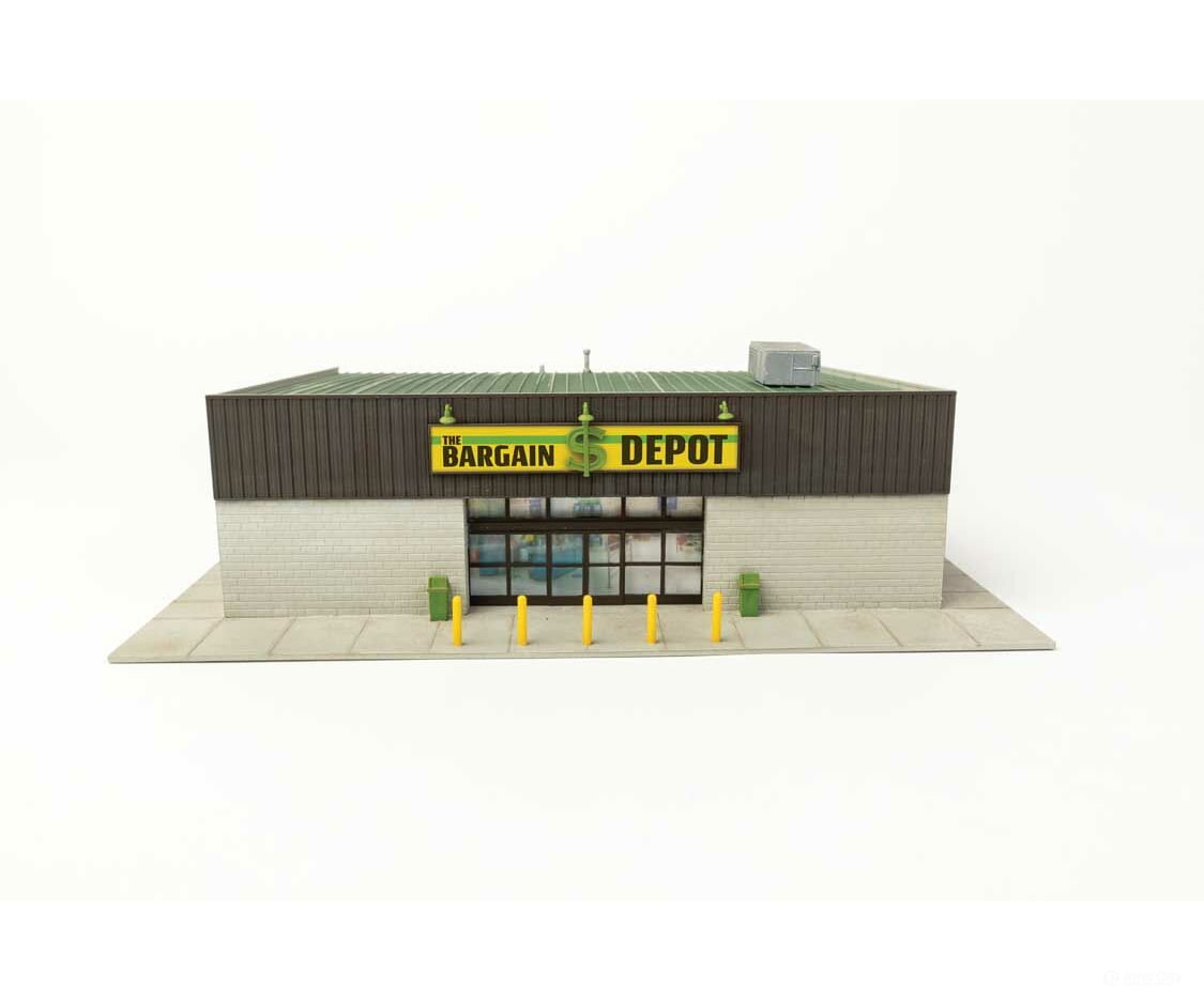 Walthers Cornerstone 4113 The Bargain Depot -- Kit - 8-9/16 X 9-15/16 2-7/8’ 22 25.2 7.3Cm