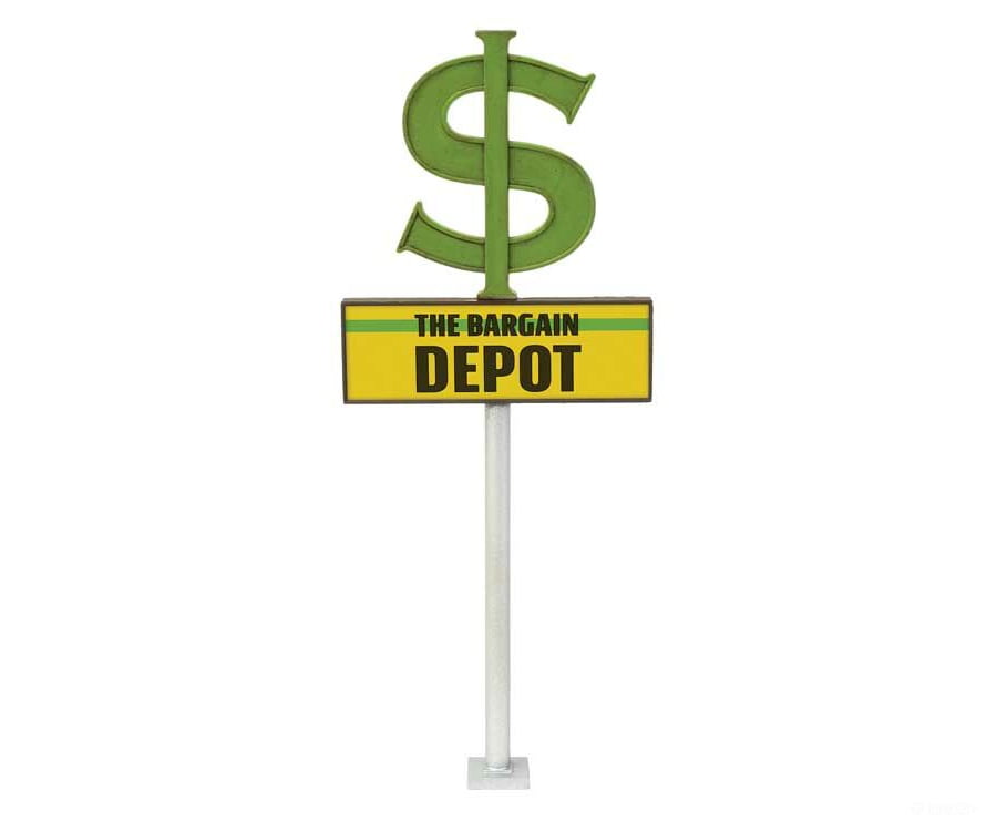 Walthers Cornerstone 4113 The Bargain Depot -- Kit - 8-9/16 X 9-15/16 2-7/8’ 22 25.2 7.3Cm