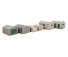 Walthers Cornerstone 4123 Metal Yard Shed -- Kit - Set Of 2 Each 3 Styles Structures