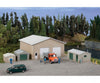 Walthers Cornerstone 4125 Pole Barn And Sheds -- Kit - Set Of Four Buildings Structures