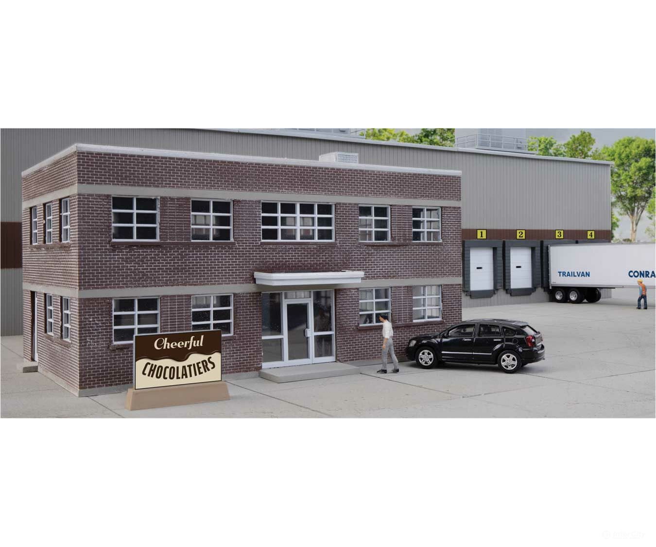 Walthers Cornerstone 4166 Chocolate Factory -- Kit Structures