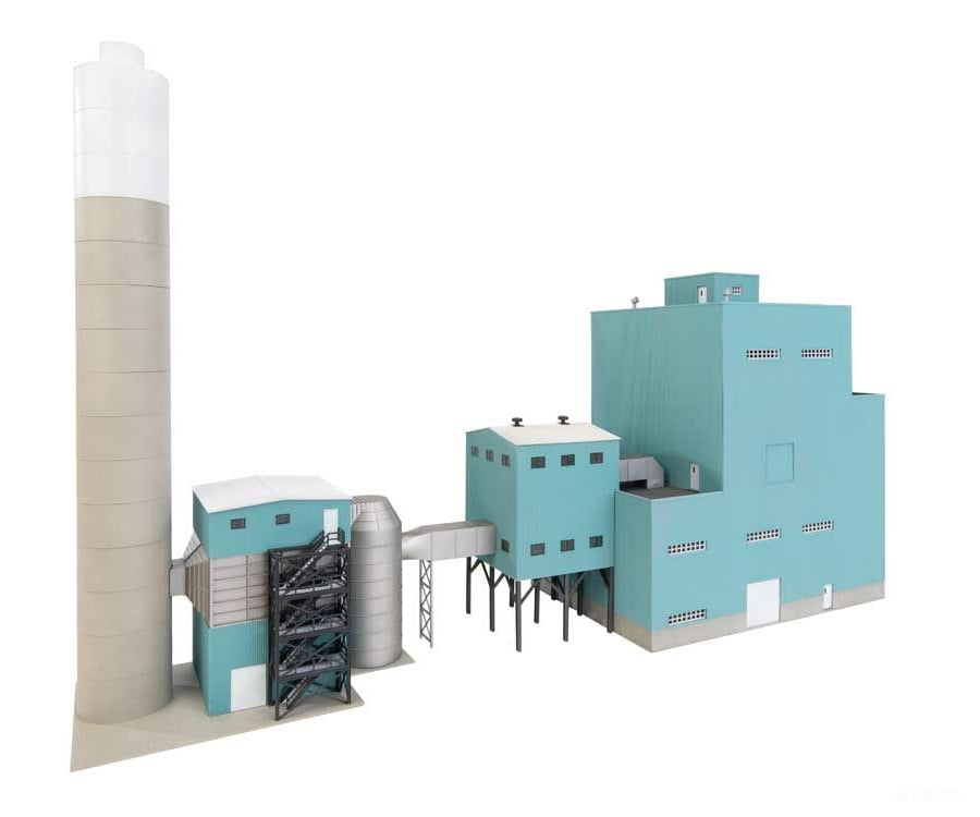 Walthers Cornerstone 4172 Lakefront Energy Power Plant With Dust Collector -- Kit - 28-1/2 X