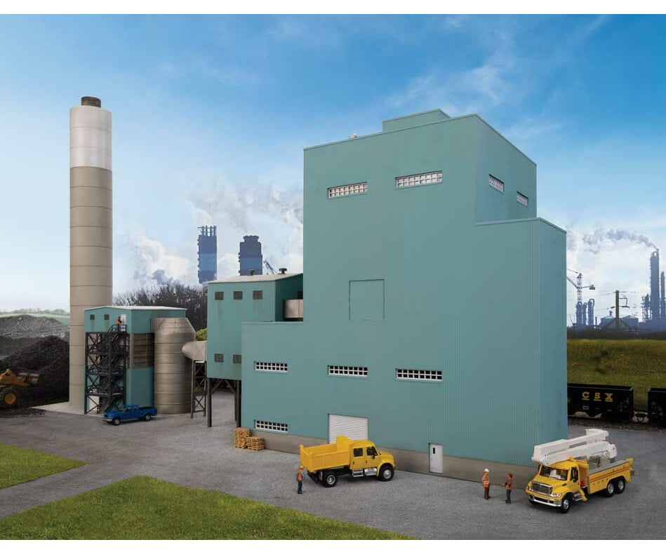 Walthers Cornerstone 4172 Lakefront Energy Power Plant With Dust Collector -- Kit - 28-1/2 X