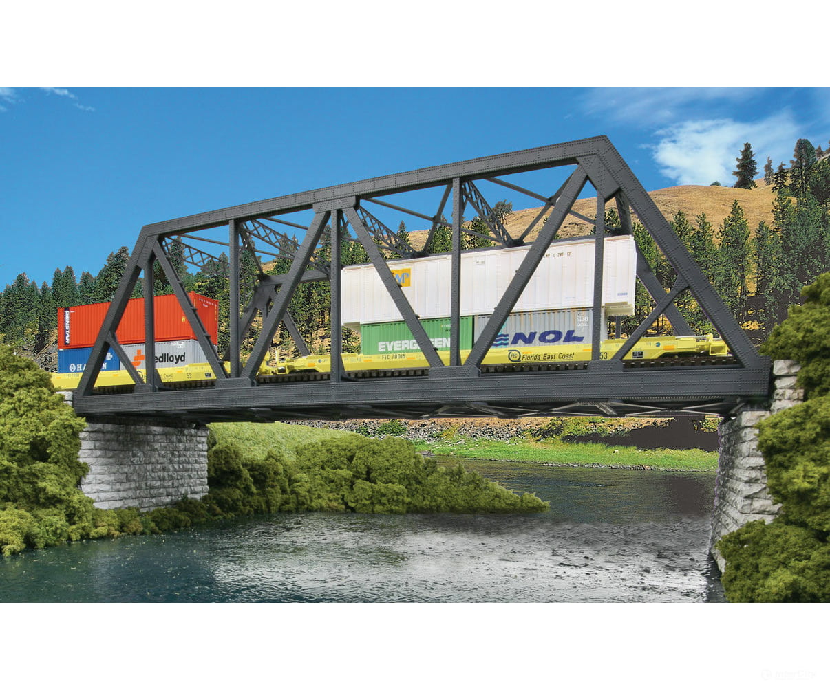 Walthers Cornerstone 4510 Modernized Double-Track Railroad Truss Bridge -- Kit - 15 X 5 4-1/2’