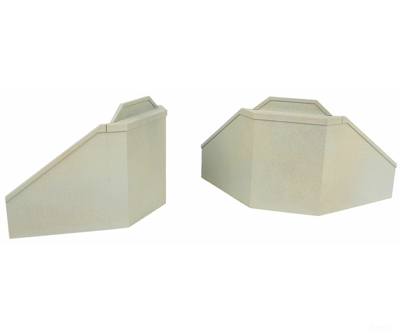 Walthers Cornerstone 4551 Single-Track Railroad Bridge Concrete Abutments Pkg(2) -- Kit - 4-9/16 X
