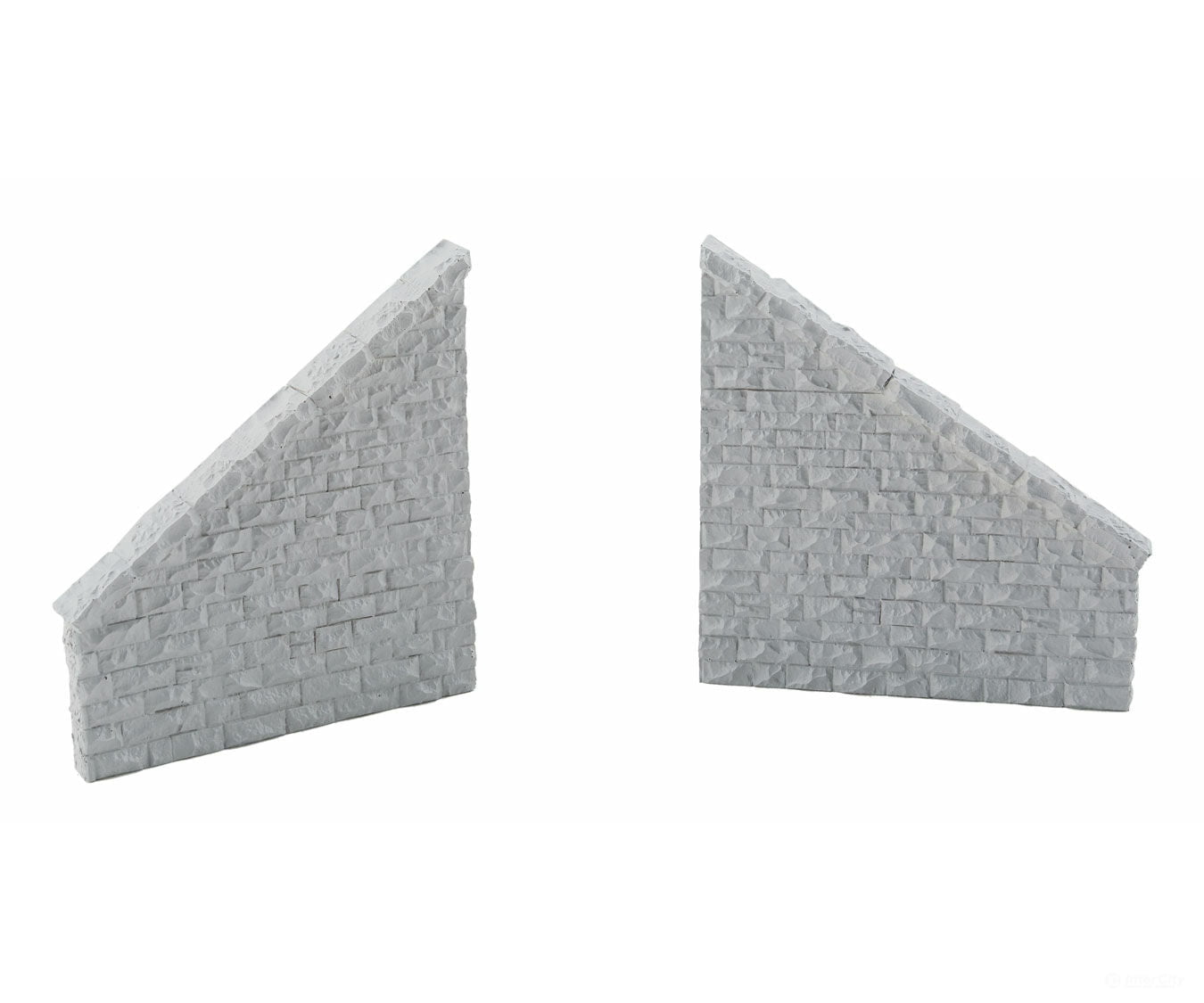 Walthers Cornerstone 4586 Railroad Bridge Stone Wing Walls - Resin Casting -- One Each Left & Right;