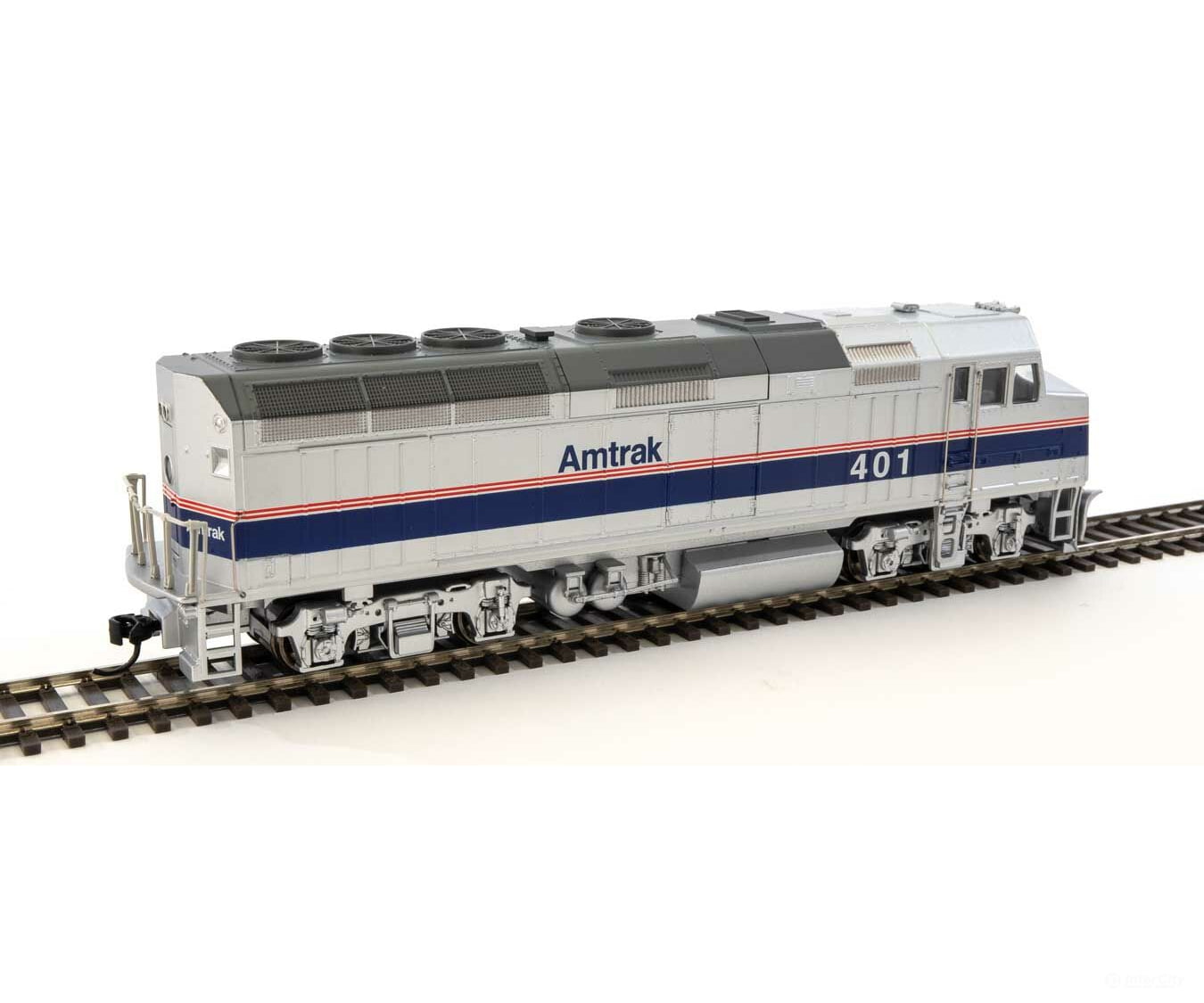 Walthers Mainline 19468 Emd F40Ph - Esu Sound And Dcc -- Amtrak(R) #401 (Phase Iv Silver Wide Blue