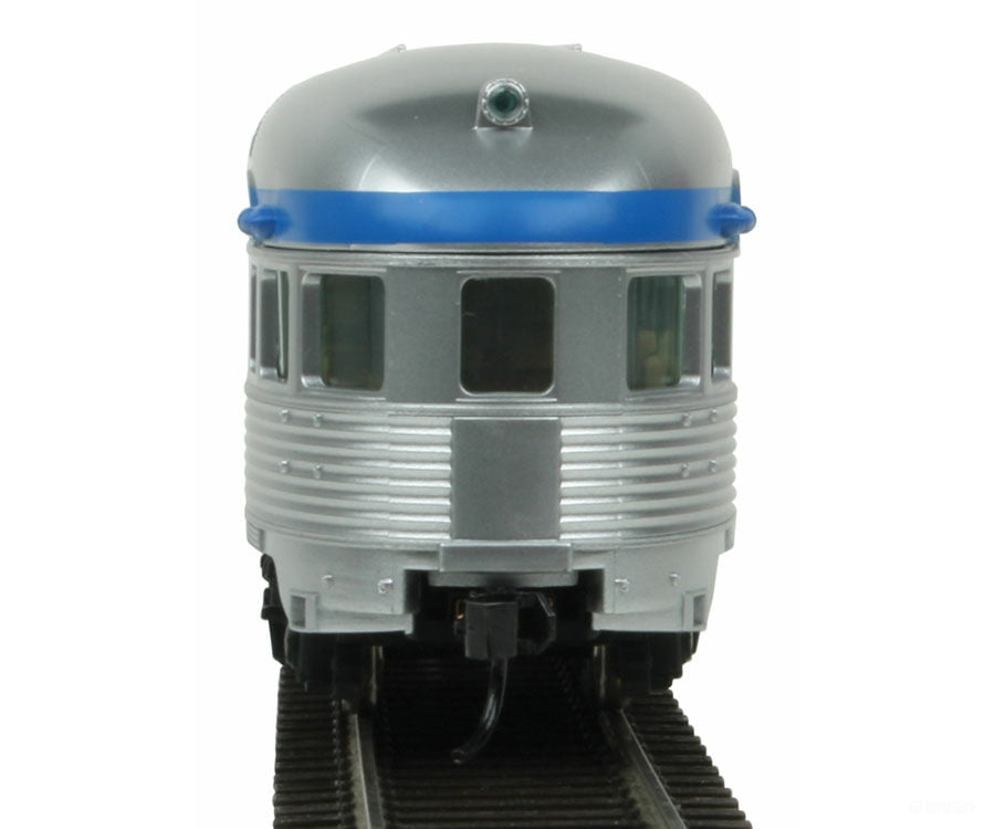 Walthers Mainline 30359 85 Budd Observation - Ready To Run -- Via Rail Canada (Silver Blue Yellow)
