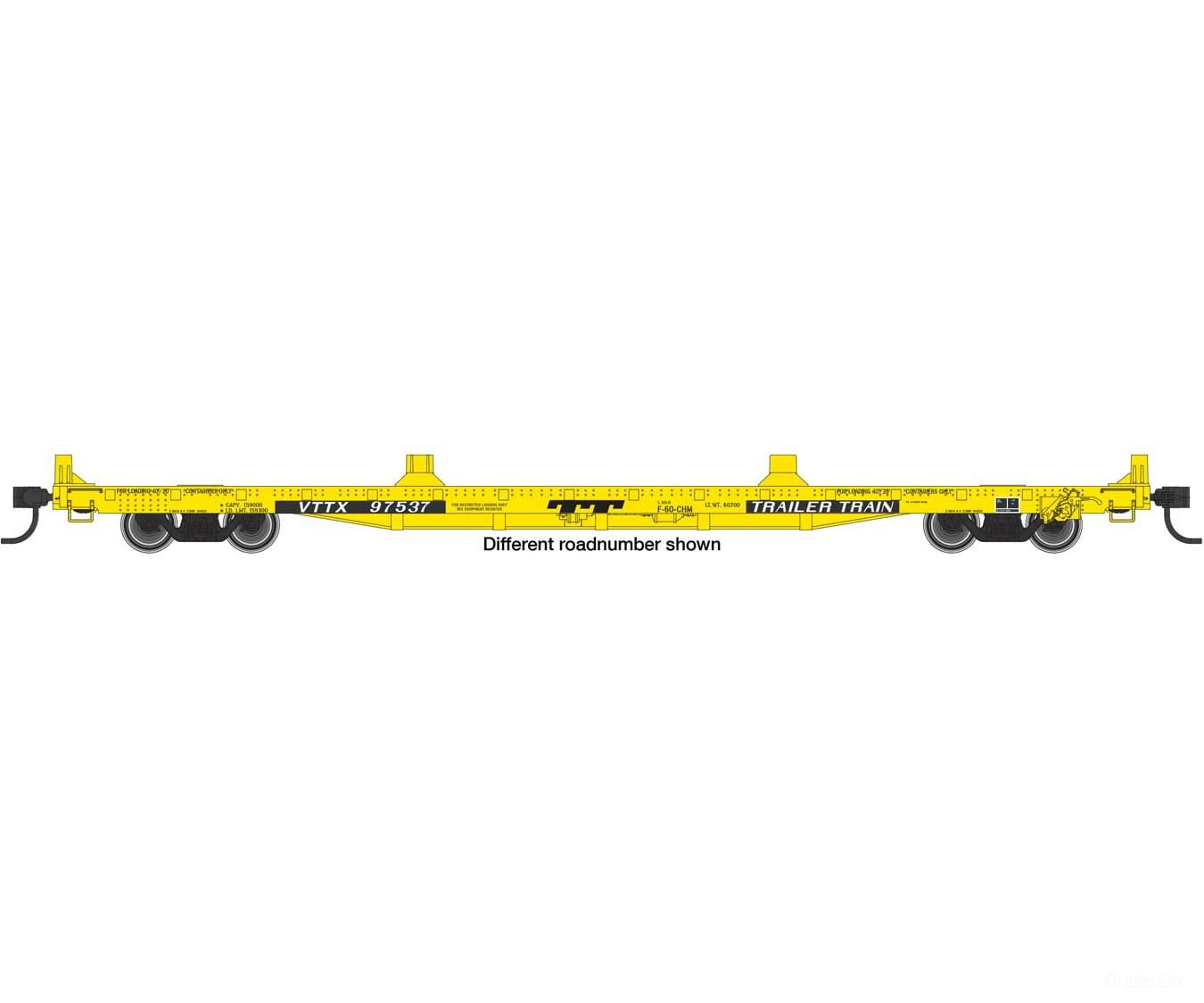 Walthers Mainline 5417 60 Pullman-Standard Flatcar - Ready To Run -- Trailer-Train Vttx #97611