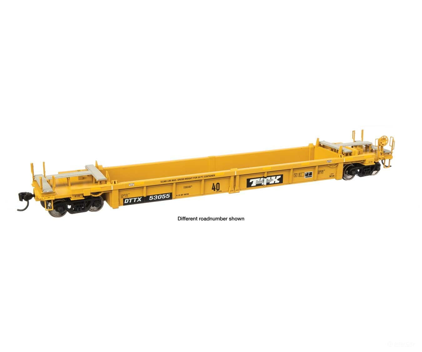 Walthers Mainline 8421 Thrall Rebuilt 40 Well Car - Ready To Run -- Ttx Dttx #53090 Small Black &