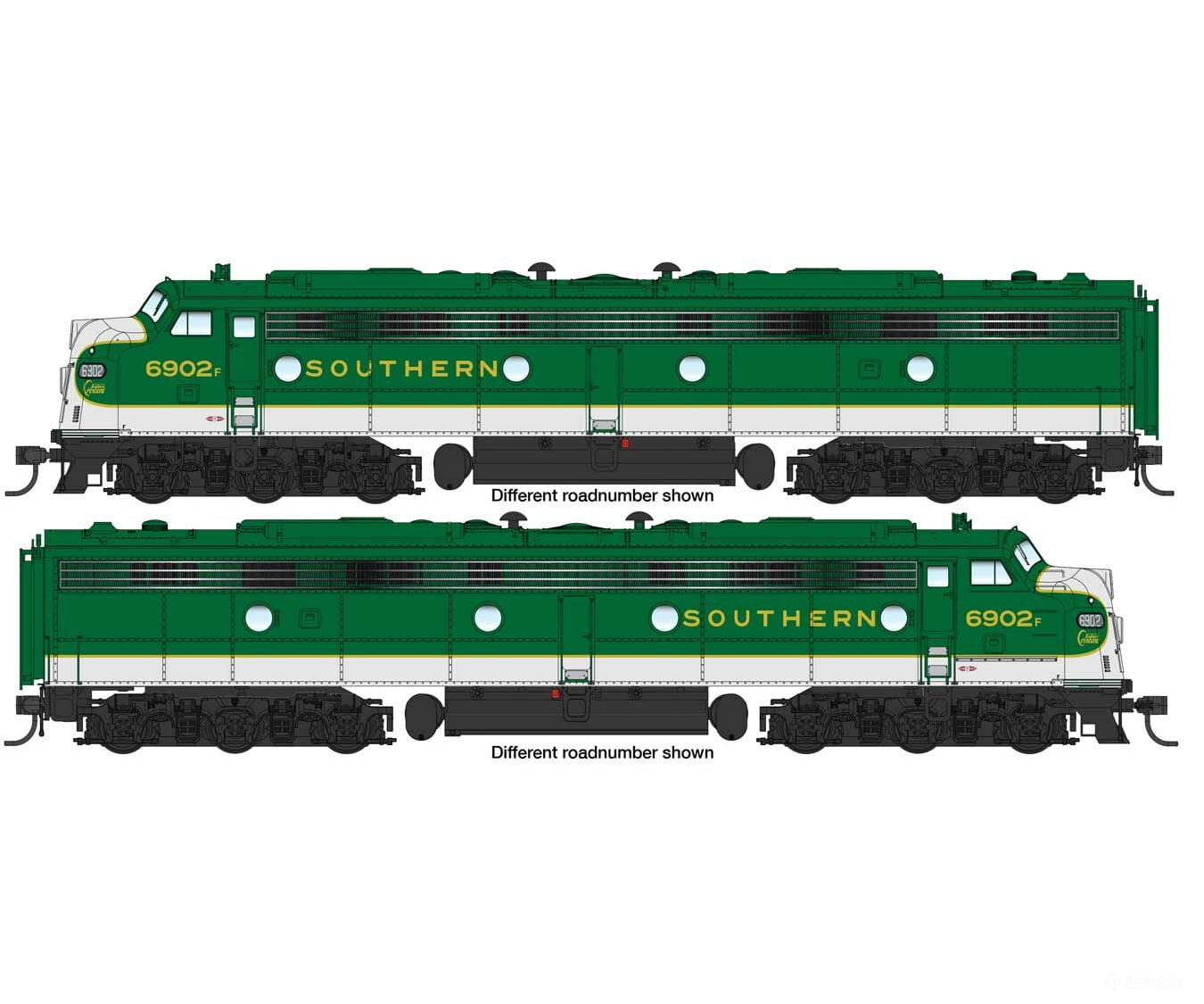 Walthers Proto 49921 Emd E8 A-A - Standard Dc -- Southern #6903 & 6915 Locomotives